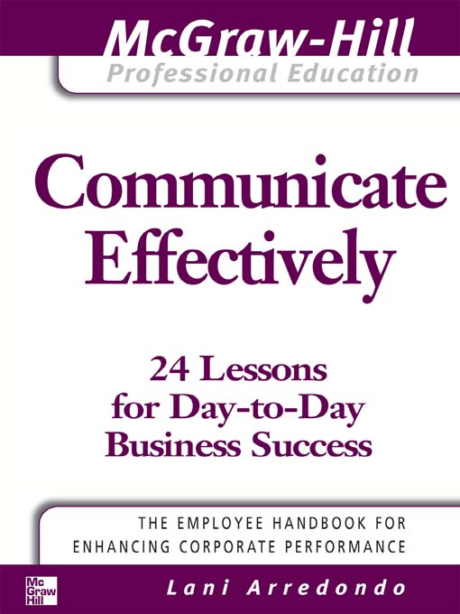 Title details for Communicate Effectively by Lani Arredondo - Available
